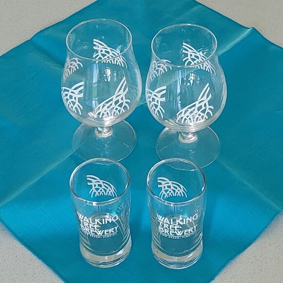 Walking Tree Brewery Vero Beach, FL set of 2 Snifters & Taster Glasses - Picture 2 of 9